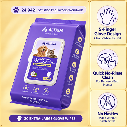 Altrua Deodorizing Pet Glove Wipes