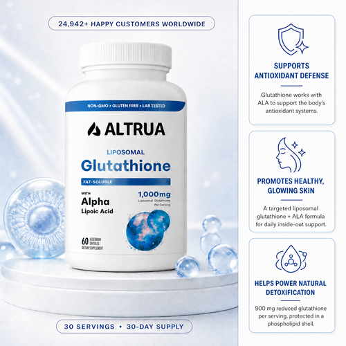 Altrua's Premium Glutathione + ALA Complex - 100% Real