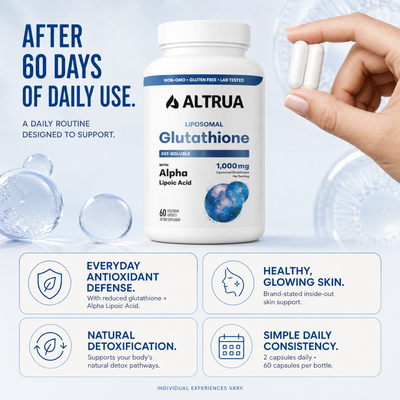 Altrua's Premium Glutathione + ALA Complex - 100% Real